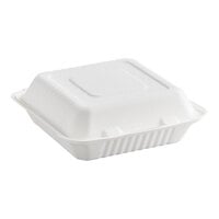 EcoChoice 9 inch x 9 inch x 3 inch Compostable Sugarcane / Bagasse 1 Compartment Take-Out Box - 200/Case