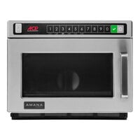 Amana HDC212 Heavy-Duty Stainless Steel Commercial Microwave - 208/240V, 2100W